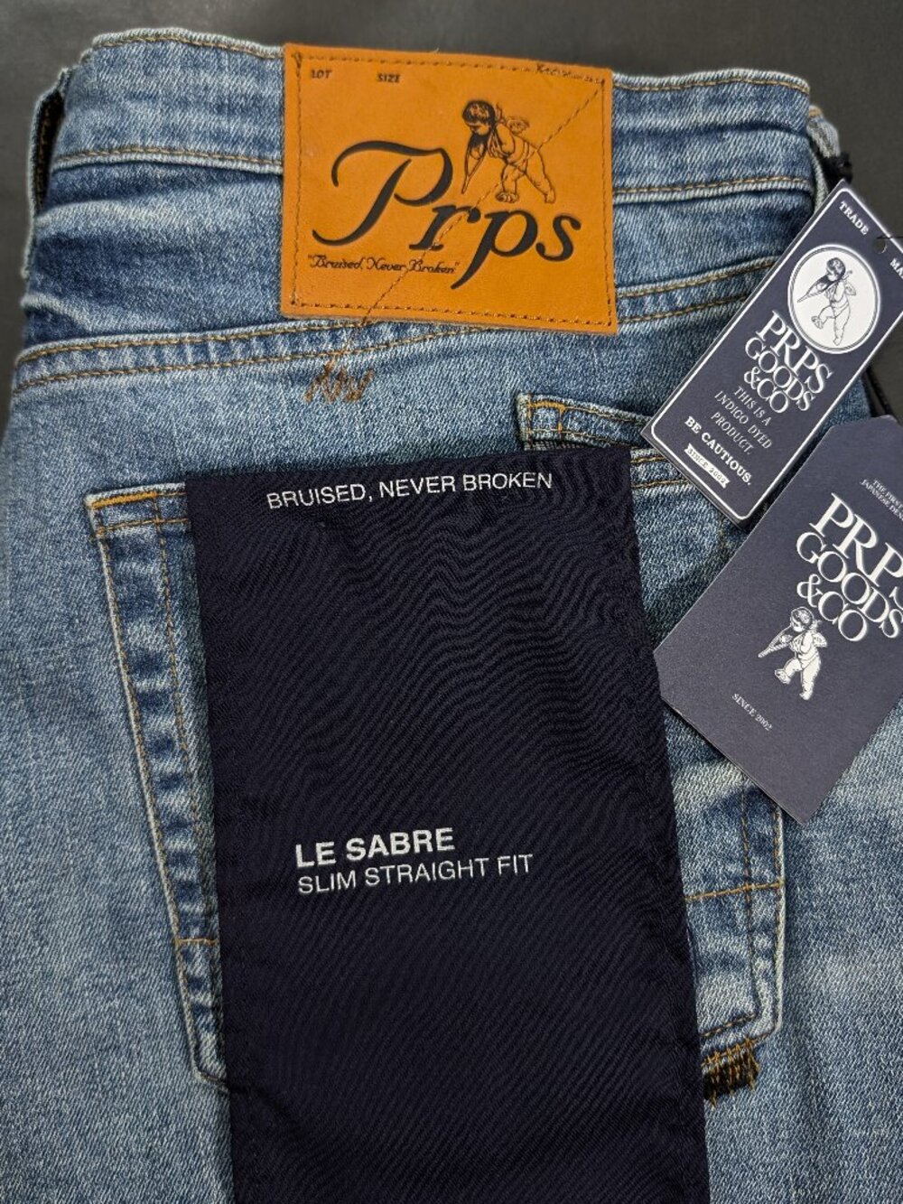 PRPS Le Sabre Men`s Size 34x34 Slim Straight Medium Wash Jeans